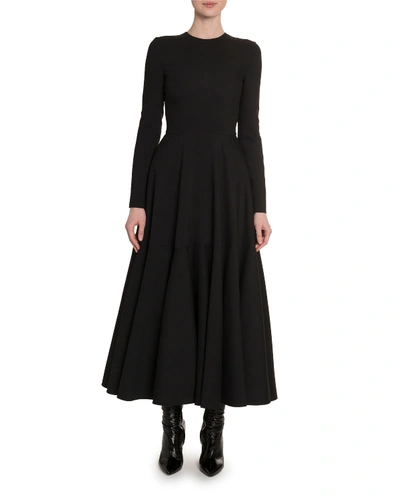 Valentino Crepe Couture Ankle-length Dress In Black