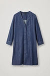 Cos V-neck Denim Dress In Blue