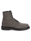 Aquatalia Heath Suede Hiking Boots In Charcoal