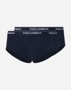 DOLCE & GABBANA STRETCH COTTON BRANDO BRIEFS TWO-PACK