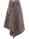 JW ANDERSON WRAP CHECK BLANKET SKIRT