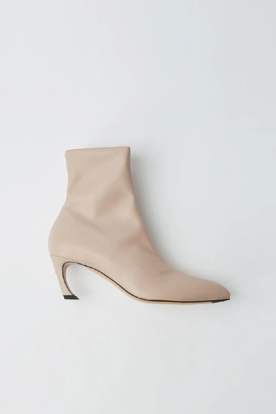 Acne Studios Curved Heel Boots Dusty Pink