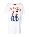 Dolce & Gabbana Elegant White Crew Neck Tee With Colorful Print In White