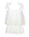 Dolce & Gabbana Tie-shoulder Broderie-anglais Cotton-blend Top In White