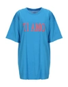 Alberta Ferretti Ti Amo Oversized Cotton Jersey T-shirt In Azure
