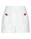 Dolce & Gabbana Woman Shorts & Bermuda Shorts White Size 8 Cotton, Silk, Viscose In White