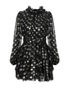 DOLCE & GABBANA DOLCE & GABBANA WOMAN MINI DRESS BLACK SIZE 10 SILK, METALLIC FIBER,34951381RL 4