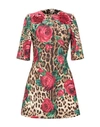 Dolce & Gabbana Short Dress In Beige