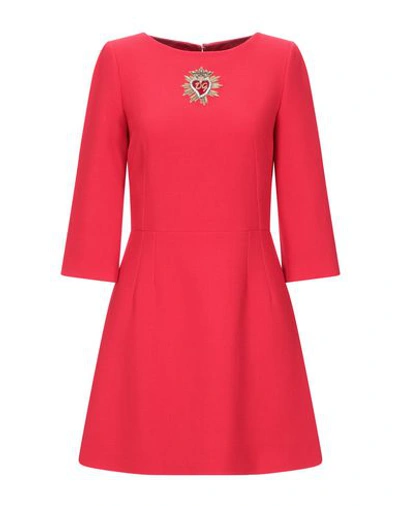 Dolce & Gabbana Short Dresses In Red