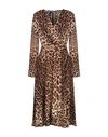 Dolce & Gabbana 3/4 Length Dresses In Khaki