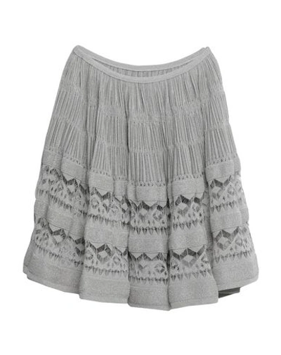 Alaïa Knee Length Skirt In Light Grey
