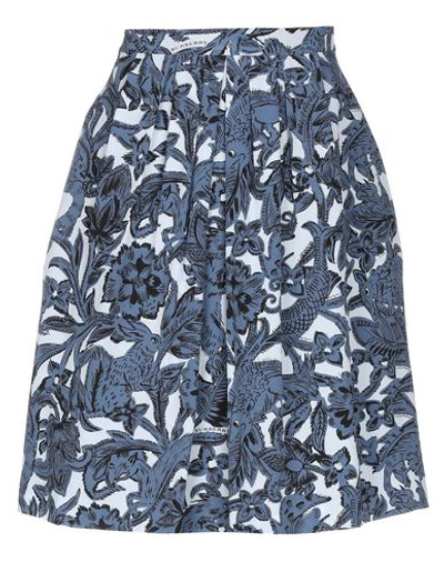 Burberry Knee Length Skirt In Slate Blue