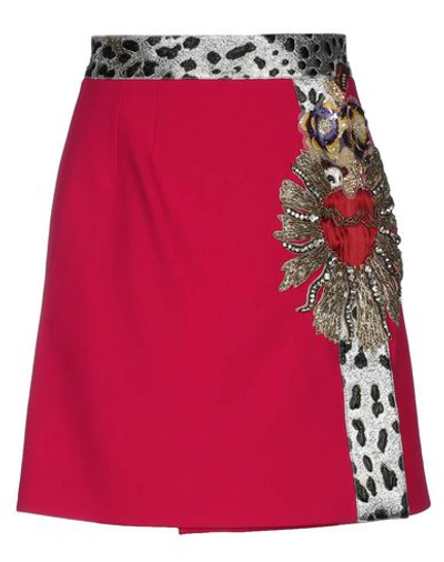 Dolce & Gabbana Knee Length Skirt In Red