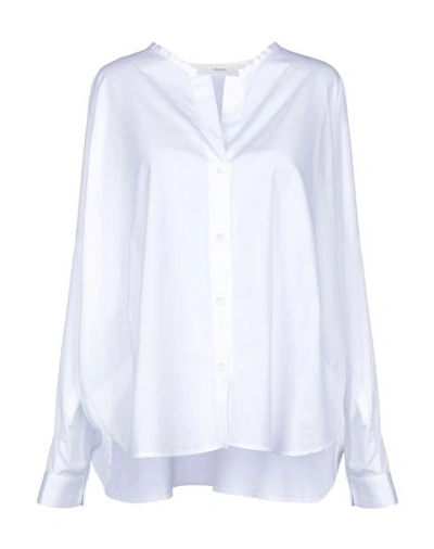 Tela Solid Color Shirts & Blouses In White