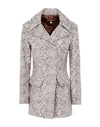 ALEXA CHUNG ALEXACHUNG SNAKESKIN JACKET WOMAN OVERCOAT & TRENCH COAT BROWN SIZE 4 POLYESTER, POLYURETHANE, COTTO,41919907FP 2