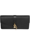 CHLOÉ ABY EMBELLISHED TEXTURED-LEATHER CONTINENTAL WALLET