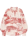 CHLOÉ PRINTED SILK CREPE DE CHINE BLOUSE