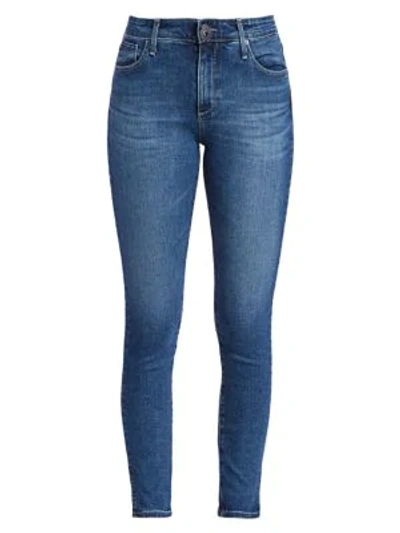 Ag Farrah Skinny Vented Ankle Jeans In Crystal Clear