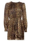 The Kooples Silk Leopard Blouson Dress