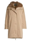 LAFAYETTE 148 Sinclair Fur-Lined Hooded Coat