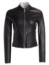 Lamarque Chapin Reversible Leather Bomber In Black Silver