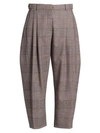STELLA MCCARTNEY Plaid Pleat-Front Wool-Blend Pants