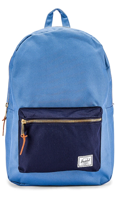 Herschel Supply Co . Settlement Backpack In Blue. In Riverside & Peacoat