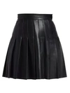 MAJE Jabaki Pleated Leather Skirt