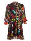 ALICE AND OLIVIA MOORE PRINTED STRETCH-SILK SHIRTDRESS,400011628041