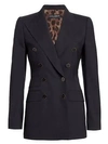 DOLCE & GABBANA Double-Breasted Stretch-Wool Fitted Jacket
