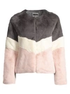 APPARIS WOMEN'S BRIGITTE COLORBLOCK FAUX FUR JACKET,0400011505456