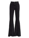 7 FOR ALL MANKIND High-Rise Exaggerated Kick Flare Slit-Hem Jeans