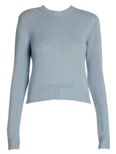 Bottega Veneta Women's Cashmere-blend Cropped Sweater In Ice Blue