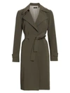 Theory Oaklane Trench Coat In Green Slate