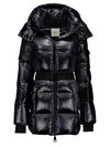 Sam Soho Belted Nylon Down Mid-length Jacket In Jet