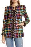 ALICE AND OLIVIA ANDREAS TWEED JACKET,CC907O02206