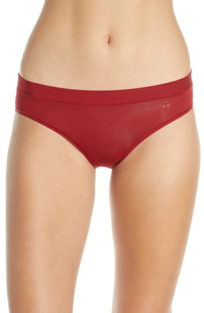 Tommy John Second Skin Cheeky Bikini In Red Dahlia