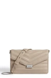 ALLSAINTS SMALL JUSTINE QUILTED LEATHER CROSSBODY BAG,WB033R