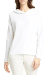 Eileen Fisher Organic Cotton Chenille Hooded Sweater In Soft White