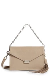 Allsaints Miki Leather Shoulder Bag In Sandstone