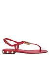 Dolce & Gabbana Embellished T-strap Sandal In Red