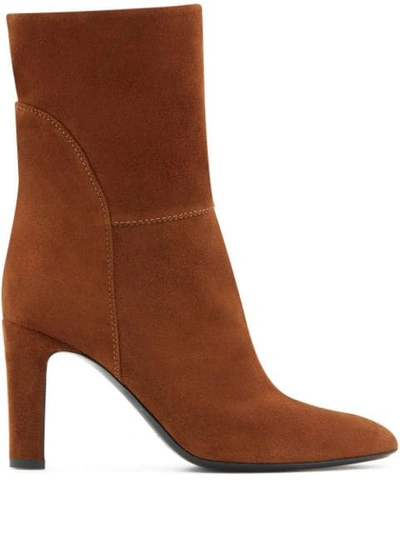 Giuseppe Zanotti Viviana Panelled Ankle Boots In Brown