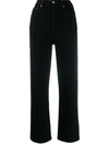 Levi's Levis Black Ribcage Straight Ankle Jeans In Black