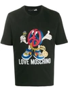 LOVE MOSCHINO LOVE MOSCHINO LOGO PRINT T-SHIRT - 黑色