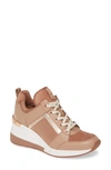 Michael Michael Kors Georgie Wedge Sneaker In Tuscan Rose Multi