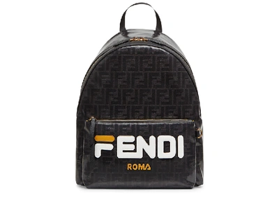 Pre-owned Fendi  Mania Backpack Ff Black