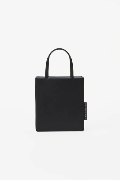 Alexander Wang Sheeo Leather Mini Crossbody Shopper Tote Bag In Black