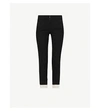 ANN DEMEULEMEESTER CONTRAST-HEM SLIM-FIT WOOL AND COTTON-BLEND TROUSERS