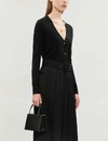 Theory Regal Wool-blend Cardigan In Black