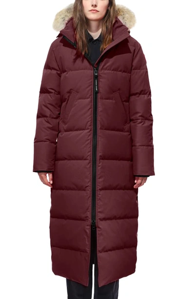 Canada Goose Mystique Down Parka With Genuine Coyote Fur Trim In Elderberry